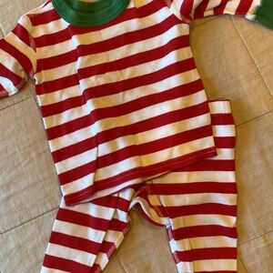 Hanna Andersson Red and White Striped Kids Pajama Set
